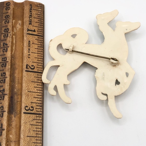 Vintage 1920s Art Deco Flapper Dog brooch pin - Picture 4 of 7